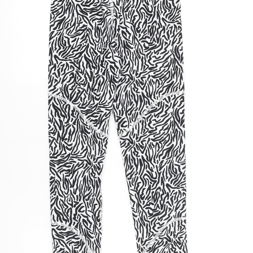 Zara Womens Black Animal Print Polyester Jogger Leggings Size S L27 in
