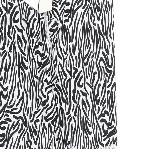 Zara Womens Black Animal Print Polyester Jogger Leggings Size S L27 in