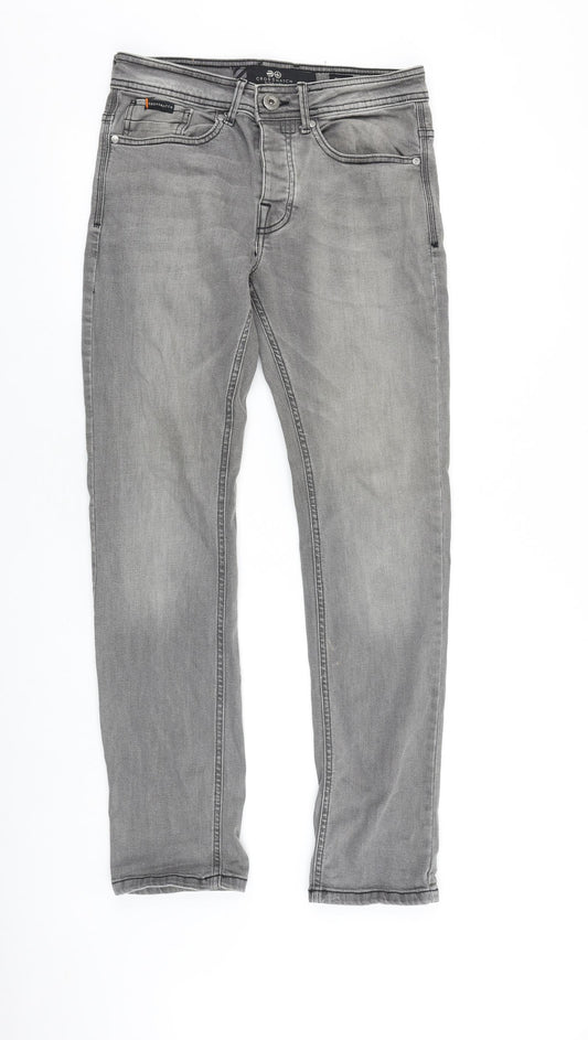 Crosshatch Mens Green Cotton Skinny Jeans Size 30 in L31 in Regular Zip