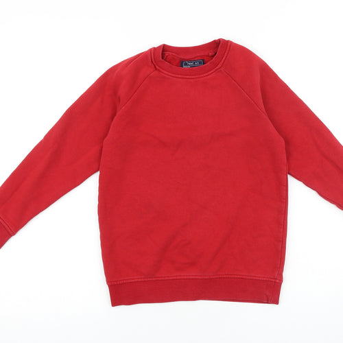 NEXT Boys Red 100% Cotton Pullover Sweatshirt Size 8 Years Pullover