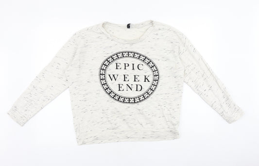 H&M Mens Beige Cotton Pullover Sweatshirt Size M - Epic Weekend