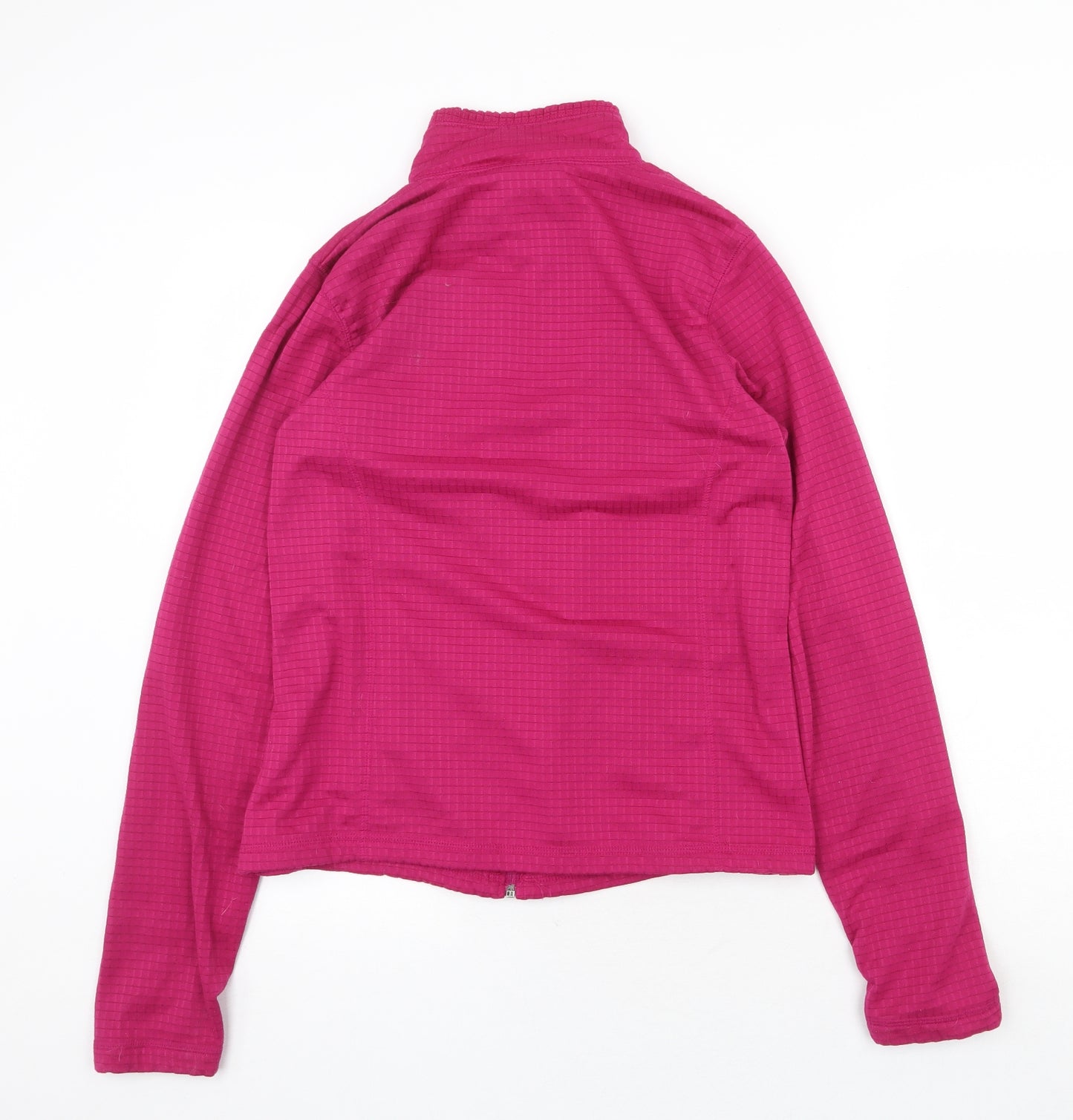 Danskin Womens Purple Geometric Jacket Size 8 Zip