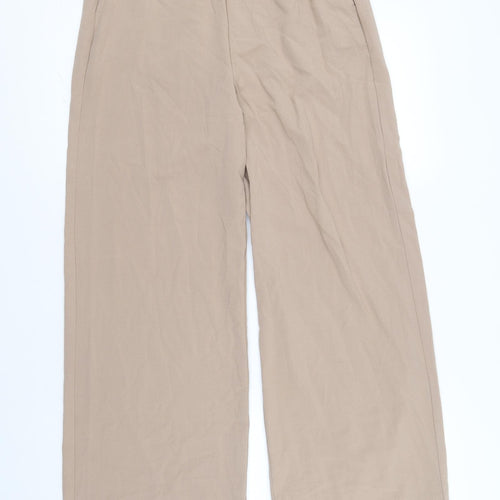 H&M Girls Brown Polyester Jogger Trousers Size 14 Years Regular Drawstring