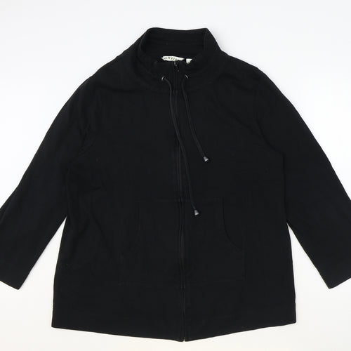 Orvis Mens Black Overcoat Coat Size XL Zip