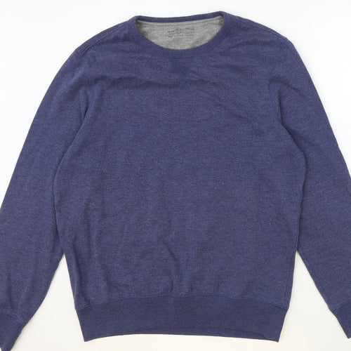 Modern Essentials Mens Blue Cotton Pullover Sweatshirt Size M