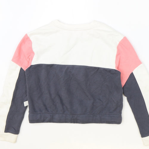Nutmeg Girls Multicoloured Colourblock Cotton Pullover Sweatshirt Size 10-11 Years Pullover