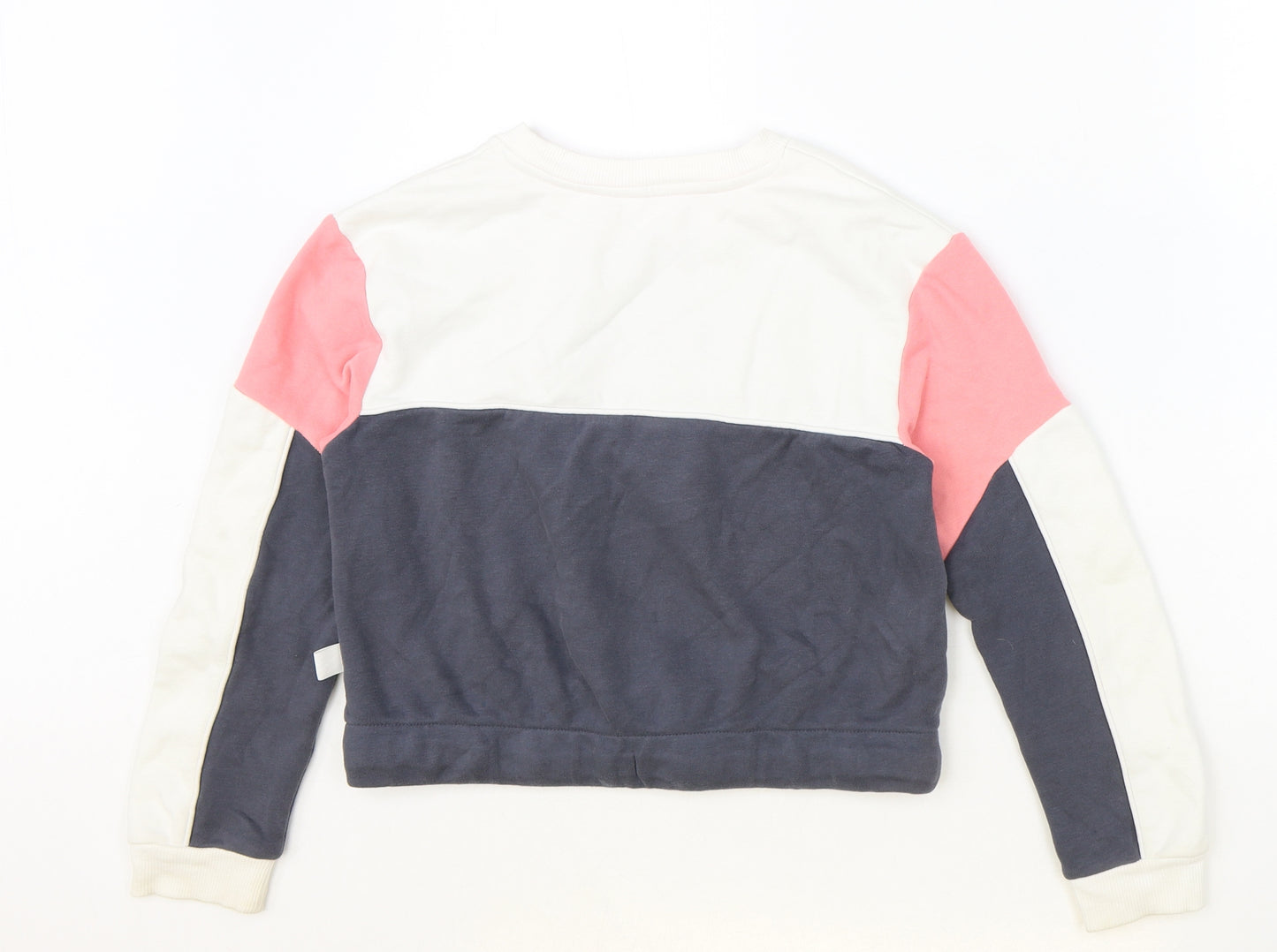 Nutmeg Girls Multicoloured Colourblock Cotton Pullover Sweatshirt Size 10-11 Years Pullover