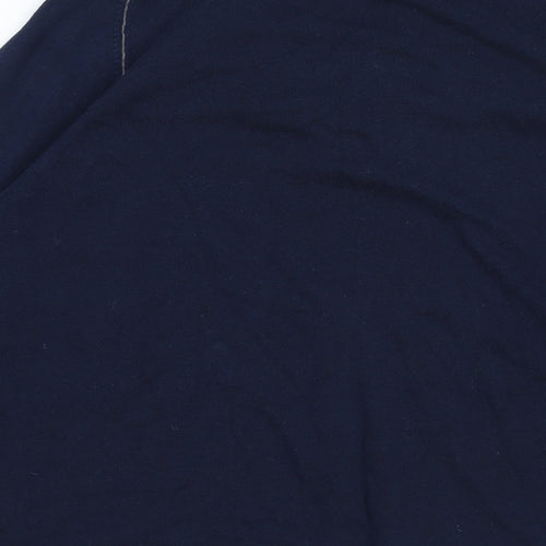 Sonneti Mens Blue V-Neck Cotton Pullover Jumper Size M Long Sleeve