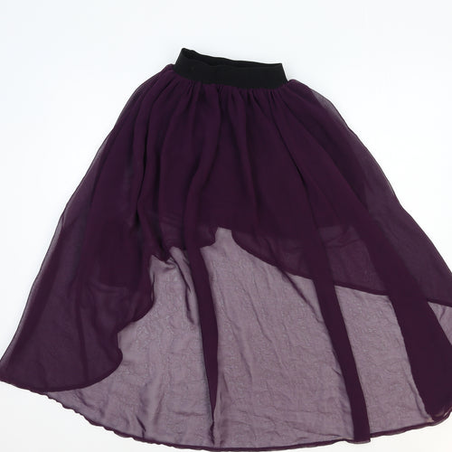 Oh My Love Womens Purple Polyester Tutu Skirt Size XS