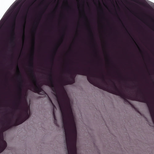 Oh My Love Womens Purple Polyester Tutu Skirt Size XS