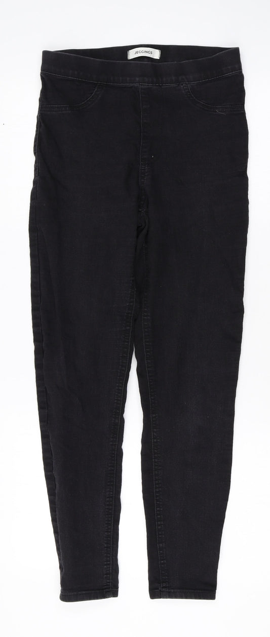 Marks and Spencer Womens Black Cotton Jogger Leggings Size 10
