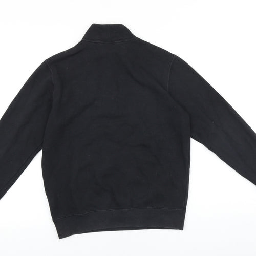Champion Boys Black Cotton Pullover Sweatshirt Size 11-12 Years Zip