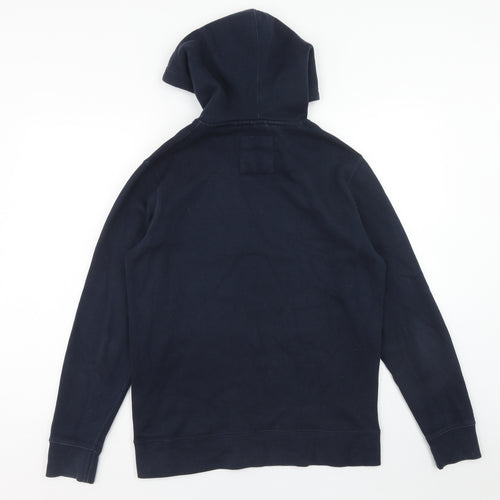 Pull&Bear Mens Blue Cotton Pullover Hoodie Size S
