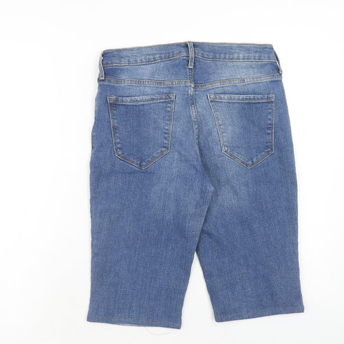 Old Navy Womens Blue Cotton Bermuda Shorts Size M Regular Zip