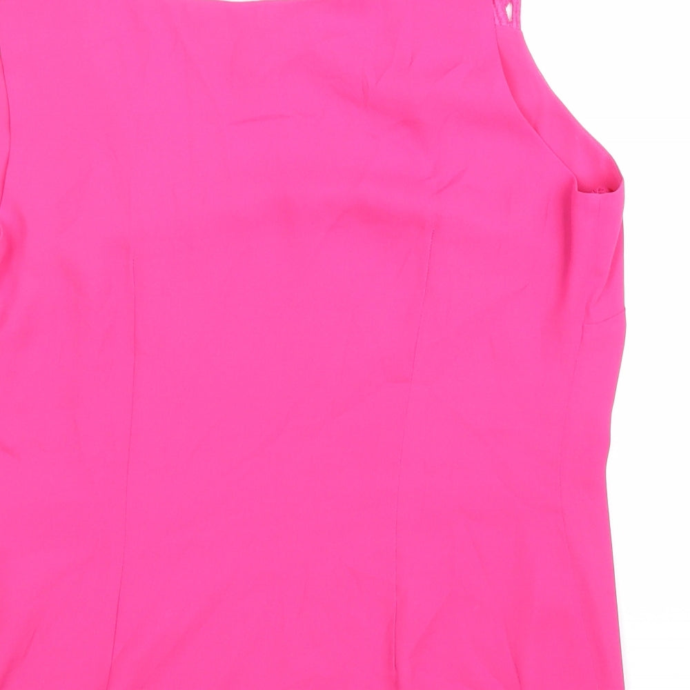 Pepperberry Womens Pink Polyester Basic Tank Size 12 Sweetheart