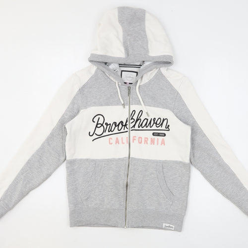Brookhaven Womens Grey Polyester Full Zip Hoodie Size 10 Zip - Brooklyn