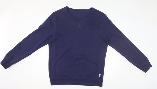 Matalan Mens Blue Cotton Pullover Sweatshirt Size M