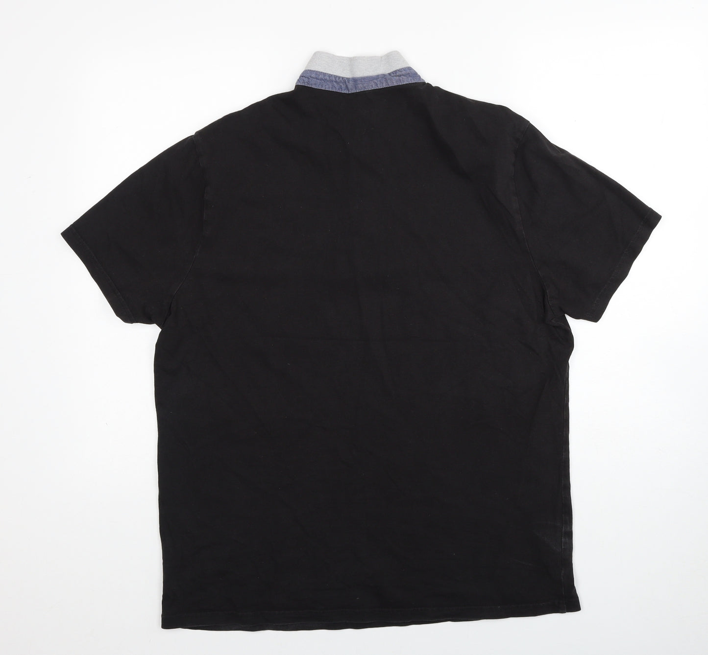 Body & Soul Mens Black Cotton T-Shirt Size XL Round Neck