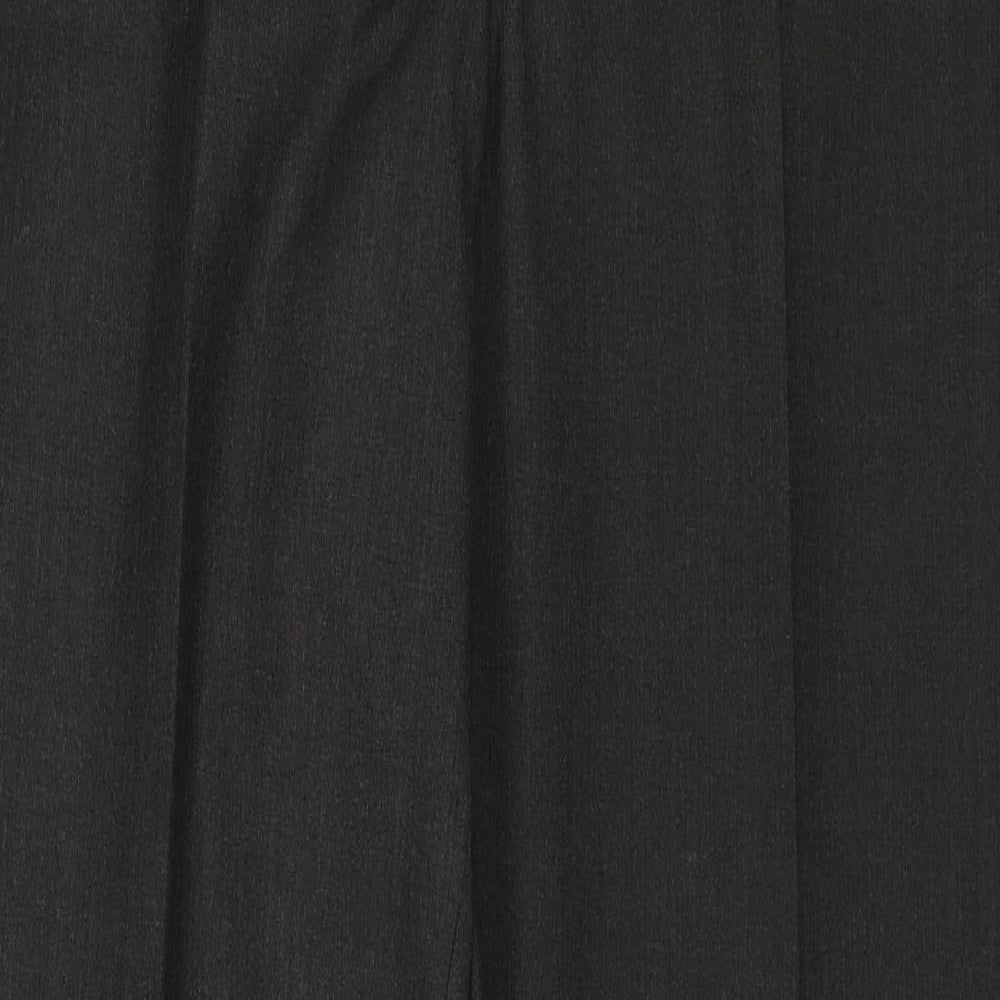 Preworn Mens Grey Polyester Dress Pants Trousers Size 36 in Regular Zip
