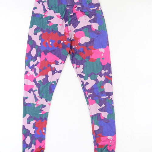 NEXT Girls Multicoloured Camouflage Polyester Jogger Trousers Size 9 Months Regular Pullover - Leggings