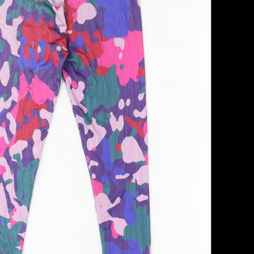 NEXT Girls Multicoloured Camouflage Polyester Jogger Trousers Size 9 Months Regular Pullover - Leggings