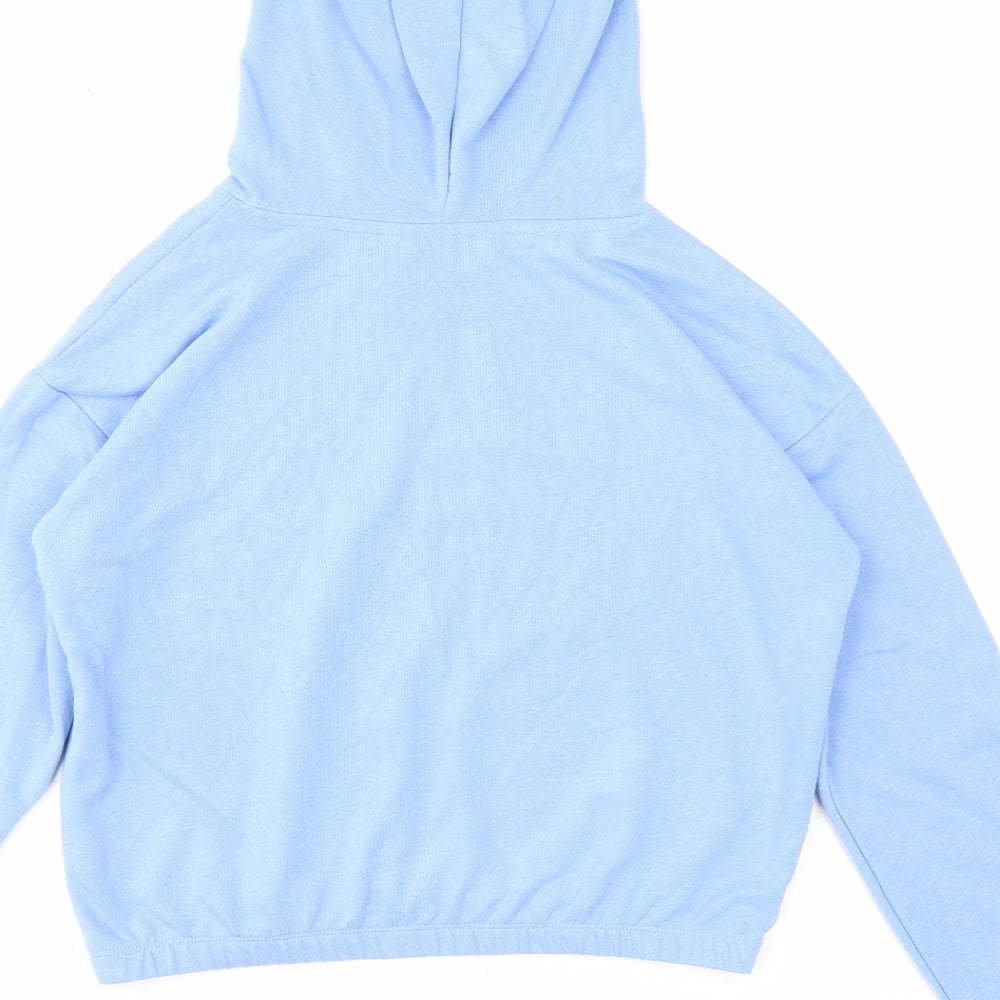 H&M Girls Blue Cotton Pullover Hoodie Size 12-13 Years Pullover - Dreamer of the Future