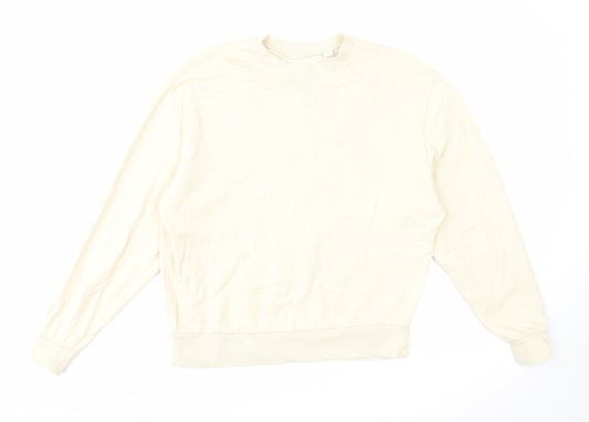 COLLUSION Mens Beige Cotton Pullover Sweatshirt Size XS