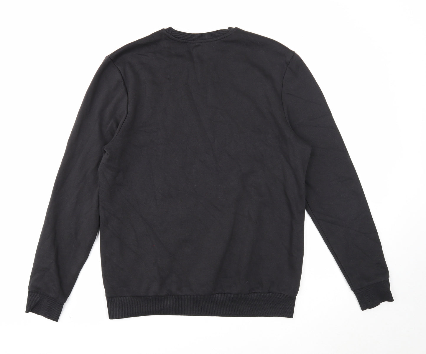 TU Mens Black Cotton Pullover Sweatshirt Size M - Merry & Bright