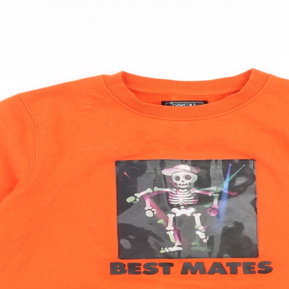 NEXT Boys Orange Cotton Pullover Sweatshirt Size 11 Years Pullover - Best Mates