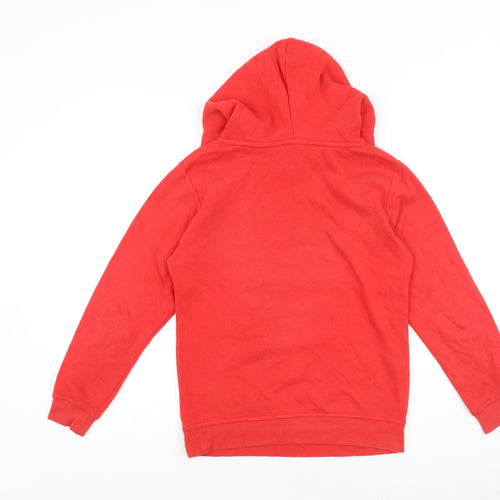 H&M Girls Red Cotton Pullover Hoodie Size 9-10 Years Pullover - Football