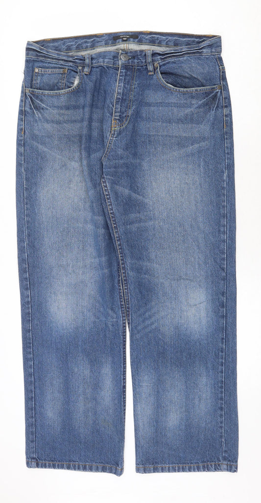 Dylan George Mens Blue Cotton Straight Jeans Size 36 in Regular Zip
