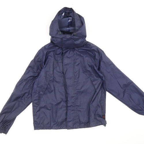 Tri-Balance Boys Blue Windbreaker Jacket Size 7-8 Years Zip