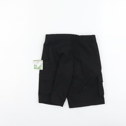 George Boys Black Polyester Bermuda Shorts Size 4-5 Years Regular Buckle