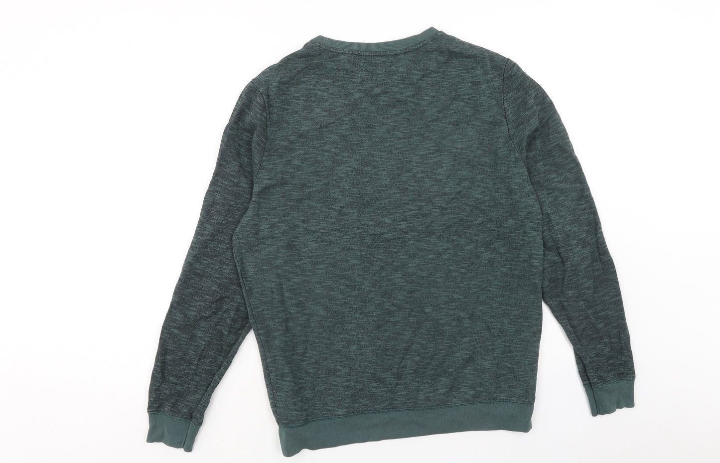 River Island Mens Green Cotton Pullover Sweatshirt Size S