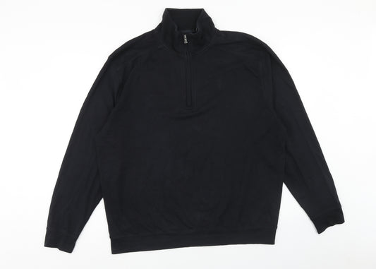 Page & Tuttle Mens Black Cotton Pullover Sweatshirt Size L