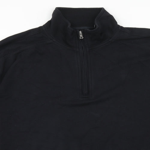 Page & Tuttle Mens Black Cotton Pullover Sweatshirt Size L