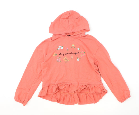 George Girls Pink 100% Cotton Pullover Hoodie Size 8-9 Years Pullover - Stay Wonderful