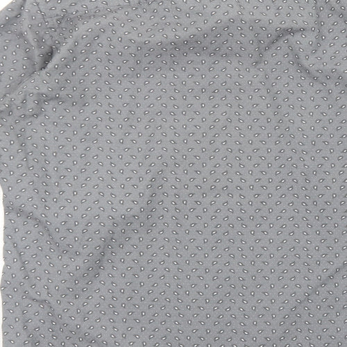 Harper & Leyland Mens Grey Paisley Cotton Dress Shirt Size M Collared Button
