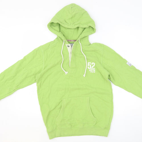 Lazy Jacks Mens Green Cotton Pullover Hoodie Size XS