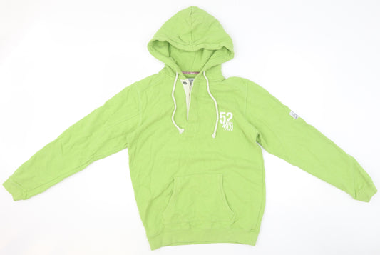 Lazy Jacks Mens Green Cotton Pullover Hoodie Size XS