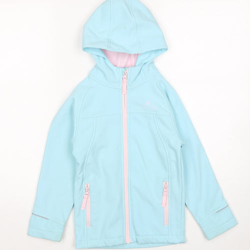 Hi Gear Girls Blue Windbreaker Jacket Size 5-6 Years Zip