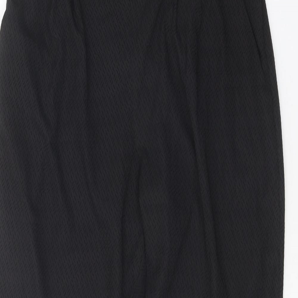 John Rocha Womens Black Polyester Trousers Size 10 Regular