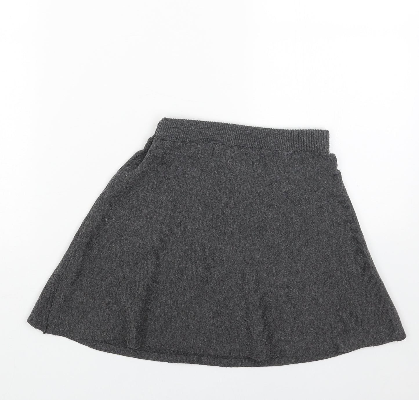 Primark Girls Grey Geometric Polyester Swing Skirt Size 7-8 Years Regular Pull On - Star Pattern