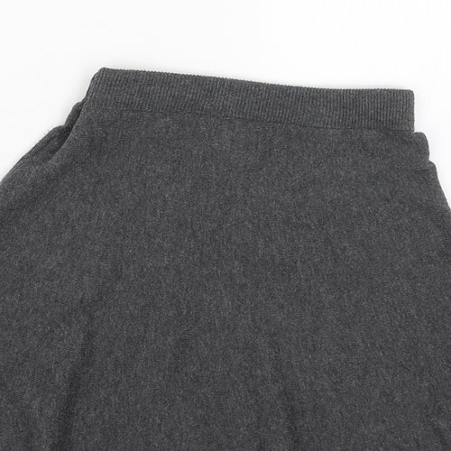 Primark Girls Grey Geometric Polyester Swing Skirt Size 7-8 Years Regular Pull On - Star Pattern
