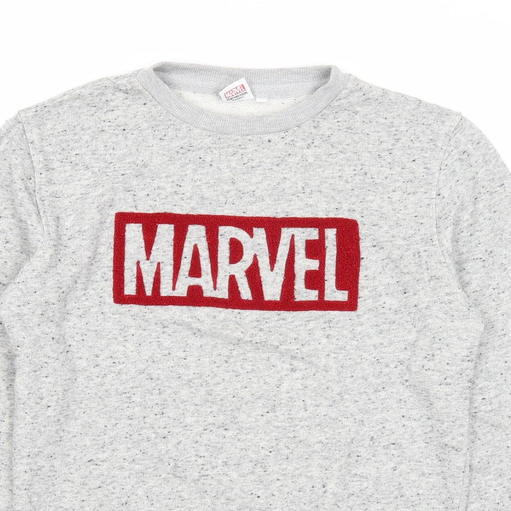 Marvel Mens Grey Cotton Pullover Sweatshirt Size S