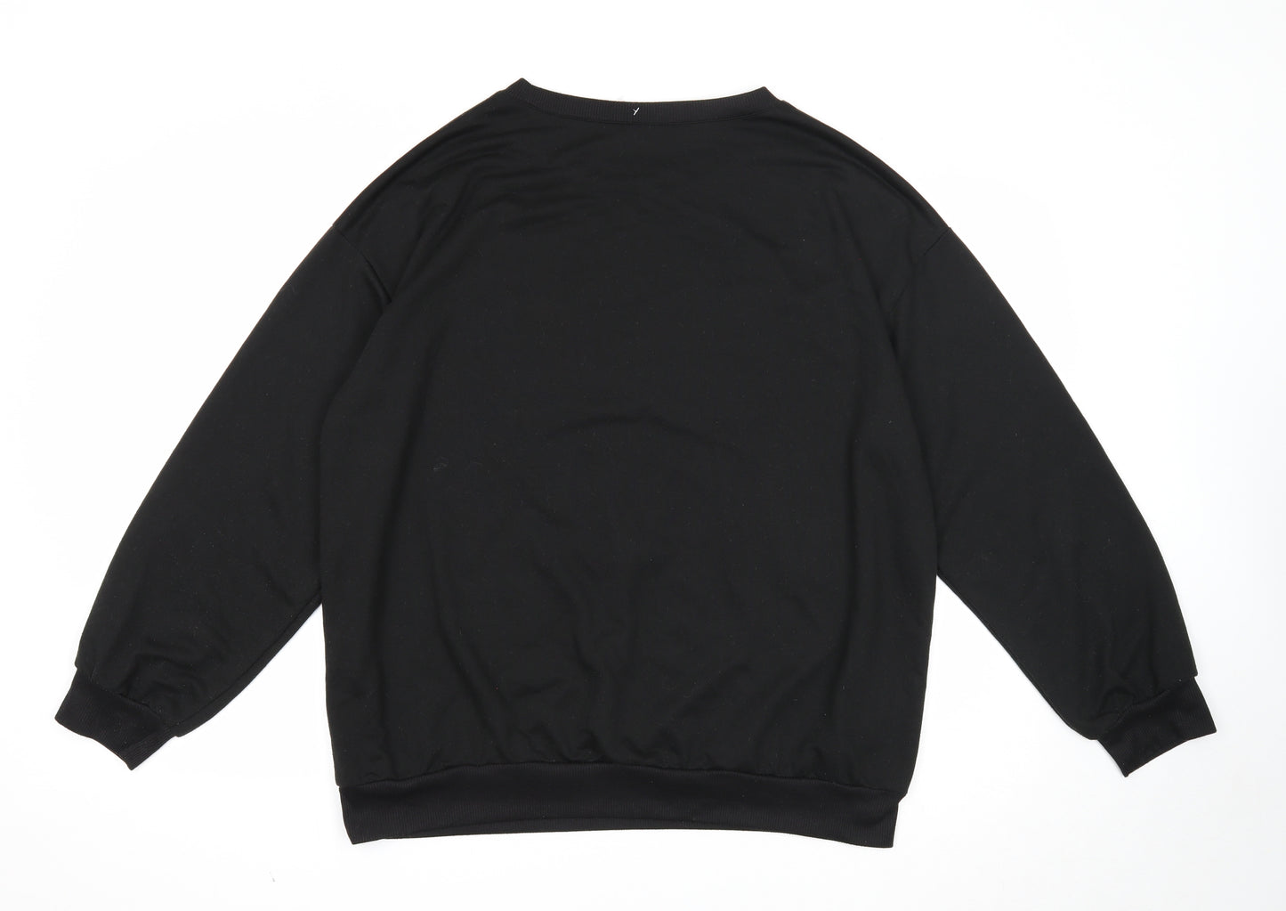 SheIn Mens Black Cotton Pullover Sweatshirt Size XL - Pretty Boys