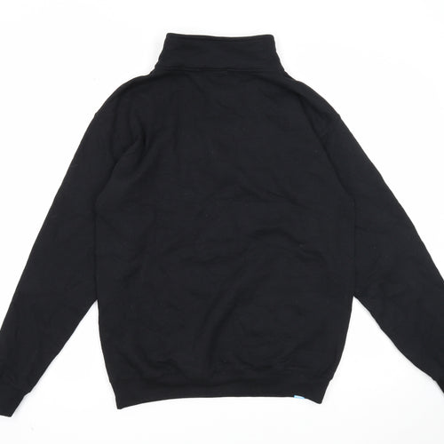 Dream Sports Mens Black Cotton Pullover Sweatshirt Size S