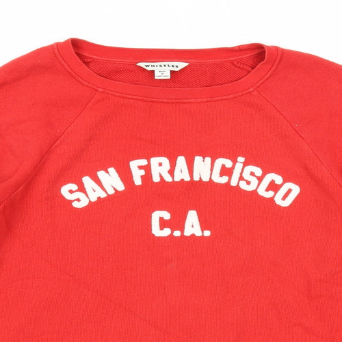 Whistles Mens Red Cotton Pullover Sweatshirt Size XS - San Francisco