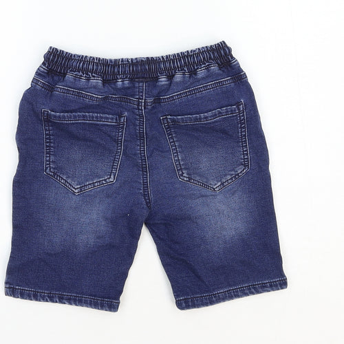 NEXT Boys Blue Cotton Bermuda Shorts Size 8 Years Regular Tie