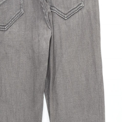 Crosshatch Mens Grey Cotton Straight Jeans Size 34 in L28 in Regular Zip